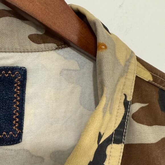 Vintage Marithe Francois Girbaud Camo Shirt Jacket Y2K Button Up Streetwear 3XL - Picture 6 of 10
